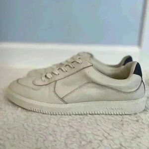 Vince Women’s Aspen Leather Sneakers White Snake Leather Size 8.5